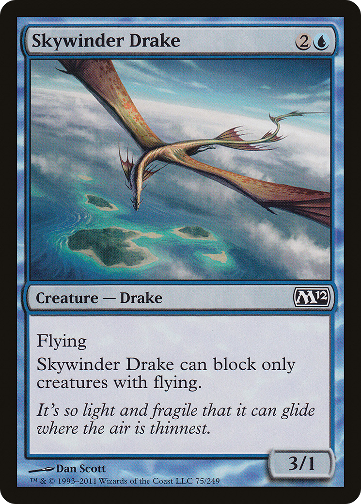 Skywinder Drake (M12-075) - Magic 2012 - Premium MTG Single from Wizards of the Coast - Just $0.25! Shop now at Game Crave Tournament Store