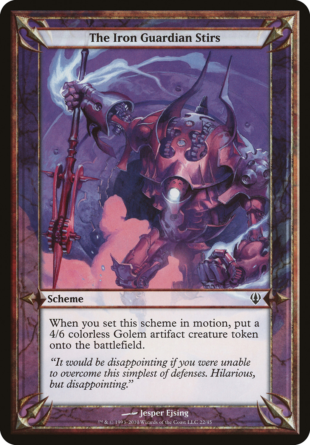 The Iron Guardian Stirs (OARC-22★) - Archenemy Schemes - Premium MTG Single from Wizards of the Coast - Just $0.41! Shop now at Game Crave Tournament Store