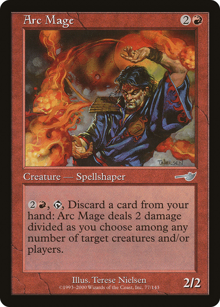 Arc Mage (NEM-077) - Nemesis Foil - Premium MTG Single from Wizards of the Coast - Just $0.62! Shop now at Game Crave Tournament Store