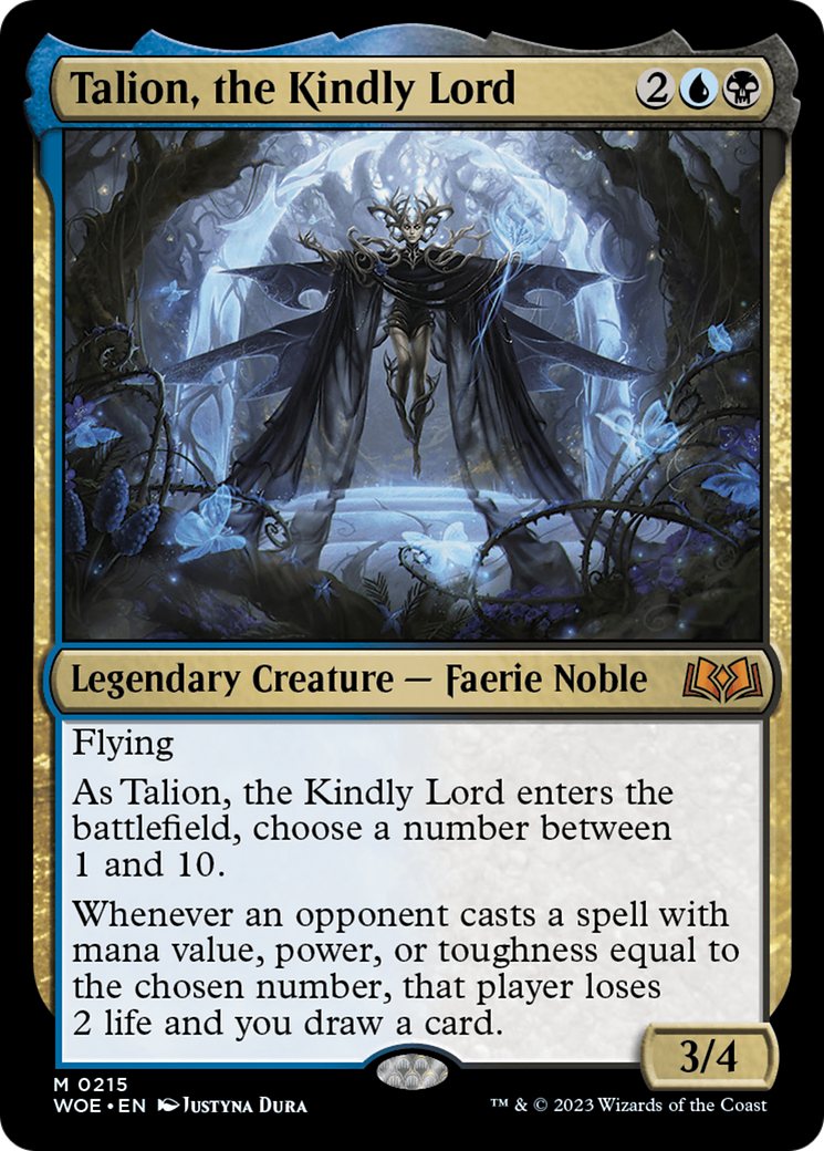 Talion, the Kindly Lord (WOE-215) - Wilds of Eldraine Foil - Premium MTG Single from Wizards of the Coast - Just $4.31! Shop now at Game Crave Tournament Store