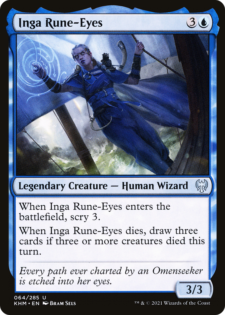 Inga Rune-Eyes (KHM-064) - Kaldheim Foil - Premium MTG Single from Wizards of the Coast - Just $0.25! Shop now at Game Crave Tournament Store