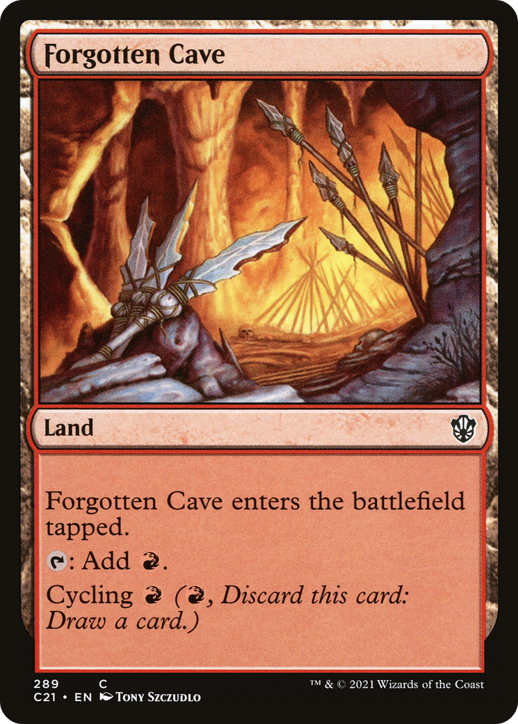 Forgotten Cave (C21-289) - Commander 2021 - Premium MTG Single from Wizards of the Coast - Just $0.25! Shop now at Game Crave Tournament Store