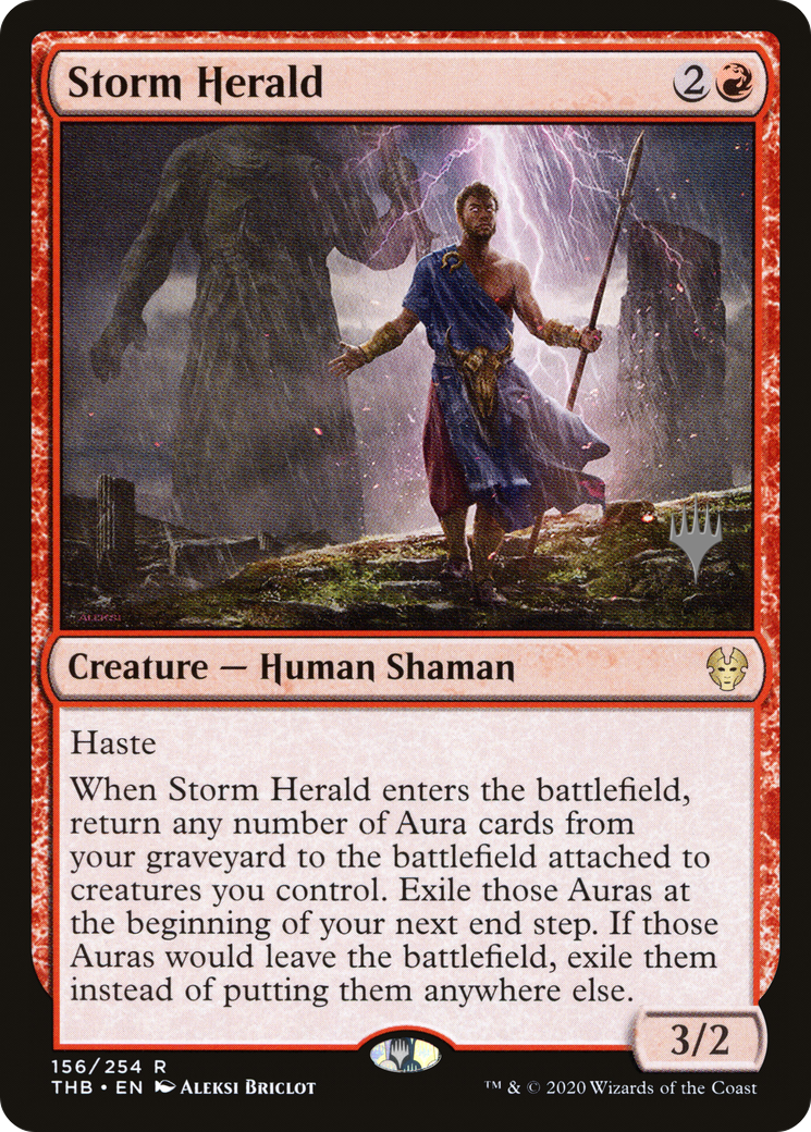Storm Herald (PTHB-156P) - Theros Beyond Death Promos Foil - Premium MTG Single from Wizards of the Coast - Just $0.18! Shop now at Game Crave Tournament Store