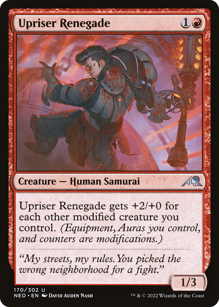 Upriser Renegade (NEO-170) - Kamigawa: Neon Dynasty - Premium MTG Single from Wizards of the Coast - Just $0.08! Shop now at Game Crave Tournament Store