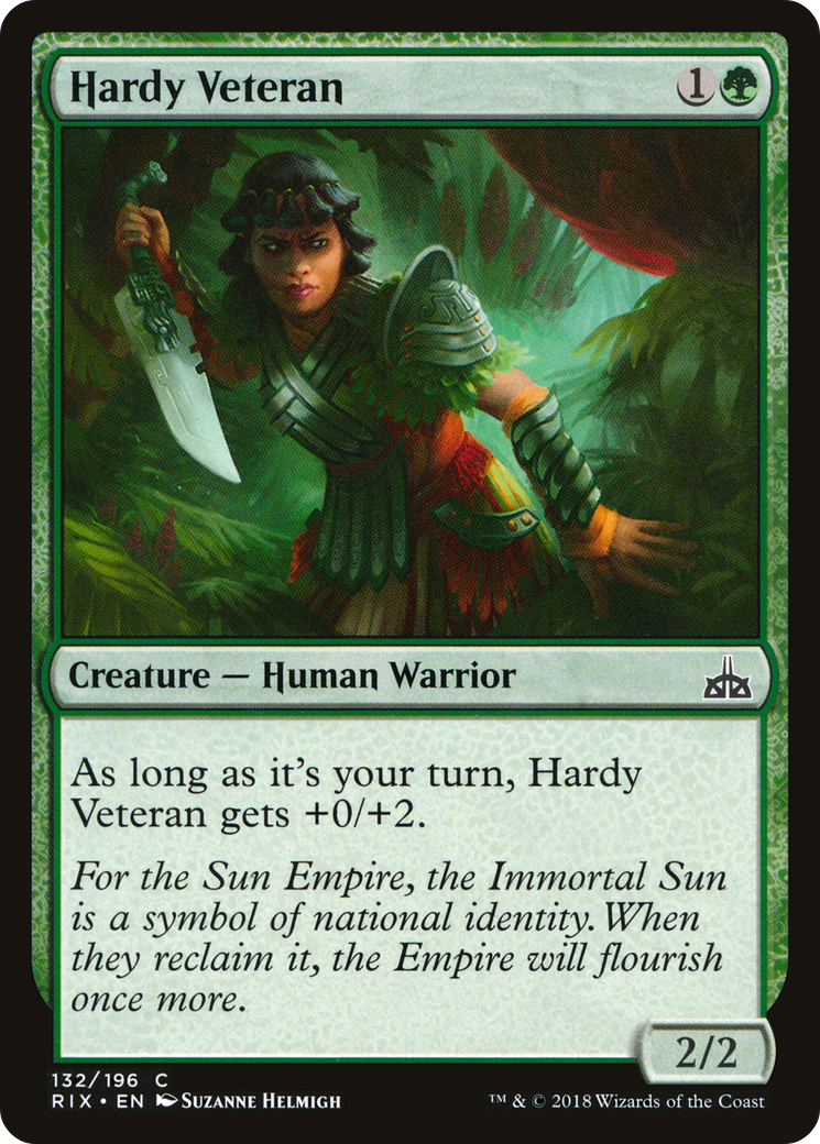 Hardy Veteran (RIX-132) - Rivals of Ixalan - Premium MTG Single from Wizards of the Coast - Just $0.08! Shop now at Game Crave Tournament Store