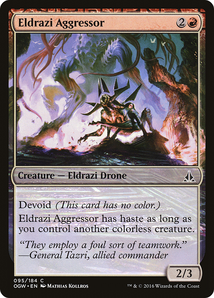 Eldrazi Aggressor (OGW-095) - Oath of the Gatewatch: (devoid) Foil - Premium MTG Single from Wizards of the Coast - Just $0.39! Shop now at Game Crave Tournament Store
