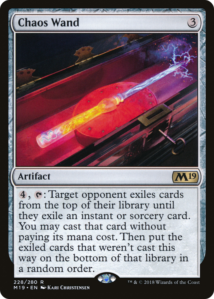 Chaos Wand (M19-228) - Core Set 2019 - Premium MTG Single from Wizards of the Coast - Just $0.08! Shop now at Game Crave Tournament Store