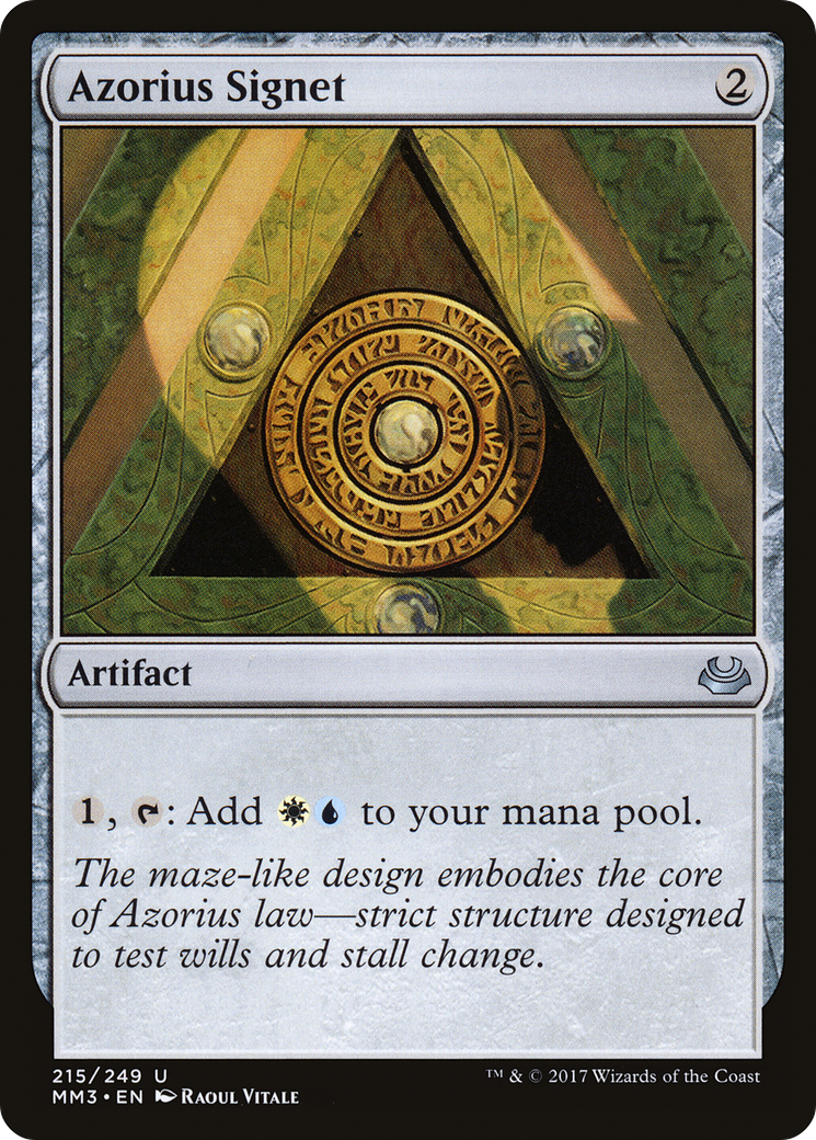 Azorius Signet (MM3-215) - Modern Masters 2017 Foil - Premium MTG Single from Wizards of the Coast - Just $0.50! Shop now at Game Crave Tournament Store