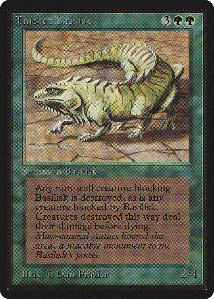 Thicket Basilisk (LEB-219) - Limited Edition Beta - Premium MTG Single from Wizards of the Coast - Just $12! Shop now at Game Crave Tournament Store