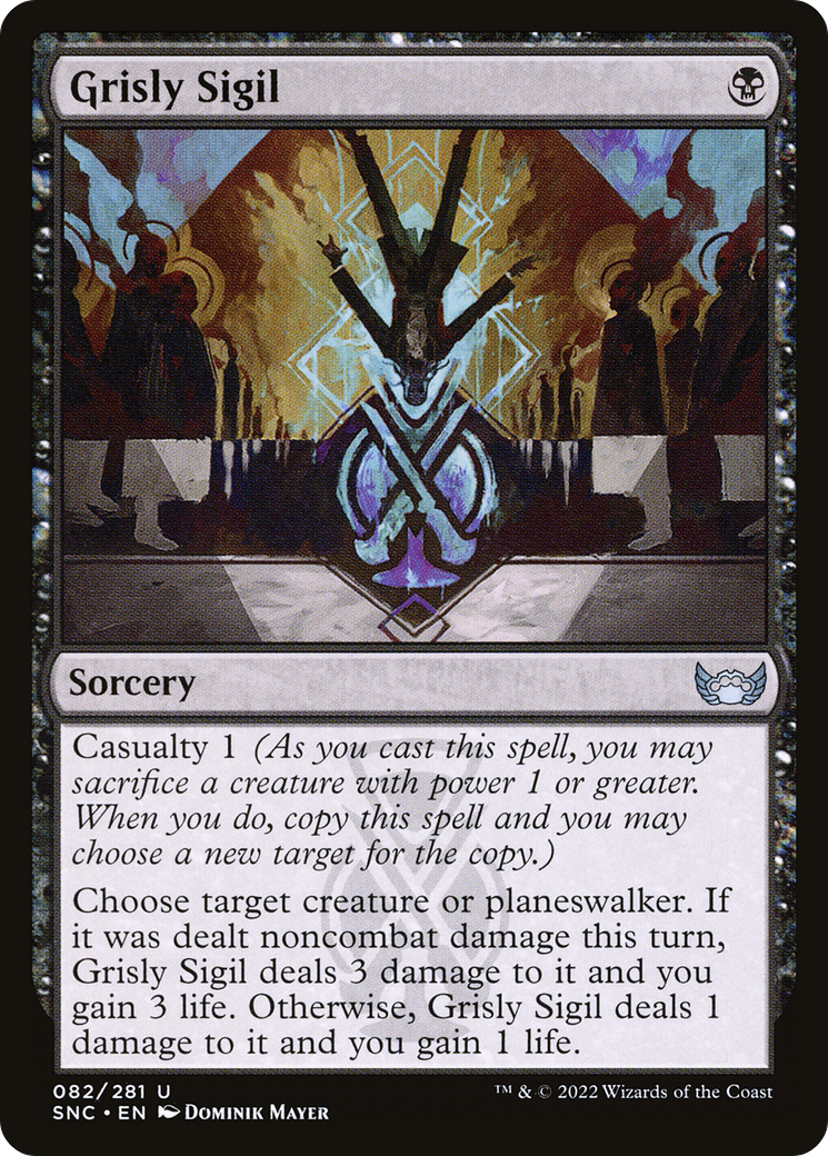 Grisly Sigil (SNC-082) - Streets of New Capenna Foil - Premium MTG Single from Wizards of the Coast - Just $0.08! Shop now at Game Crave Tournament Store