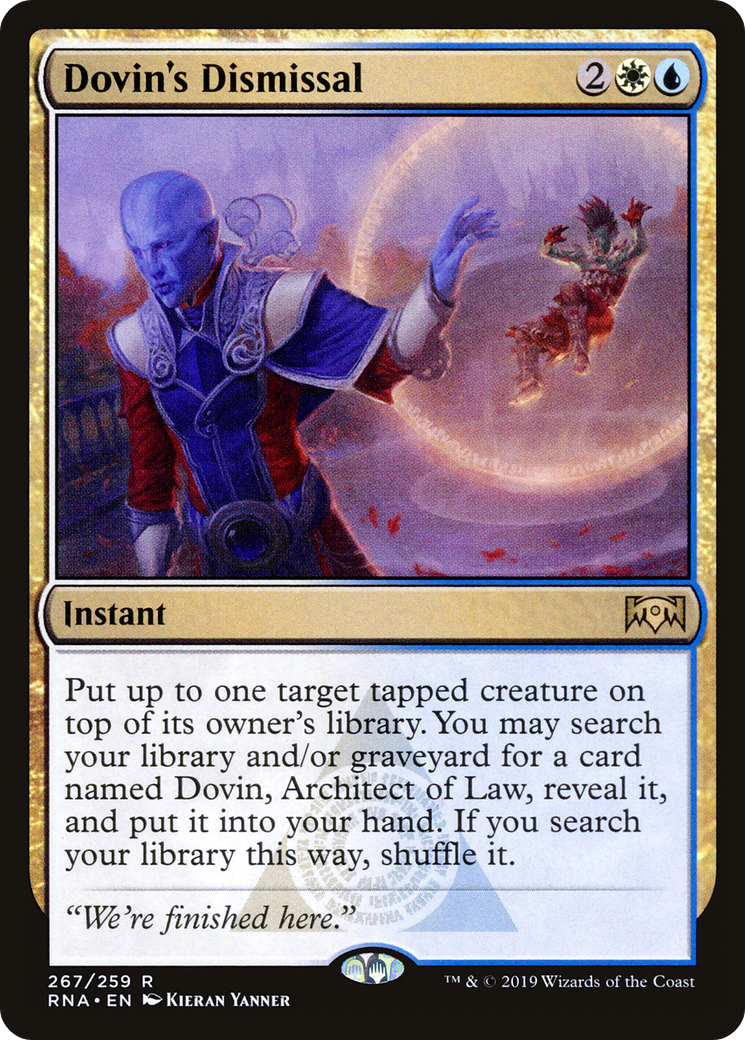 Dovin's Dismissal (RNA-267) - Ravnica Allegiance - Premium MTG Single from Wizards of the Coast - Just $0.08! Shop now at Game Crave Tournament Store