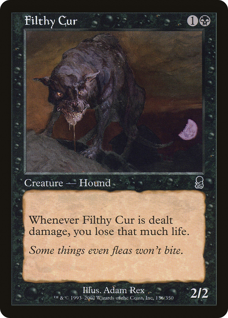 Filthy Cur (ODY-136) - Odyssey Foil - Premium MTG Single from Wizards of the Coast - Just $0.08! Shop now at Game Crave Tournament Store
