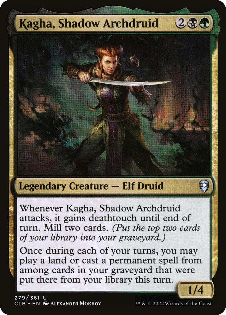 Kagha, Shadow Archdruid (CLB-279) - Commander Legends: Battle for Baldur's Gate - Premium MTG Single from Wizards of the Coast - Just $0.08! Shop now at Game Crave Tournament Store