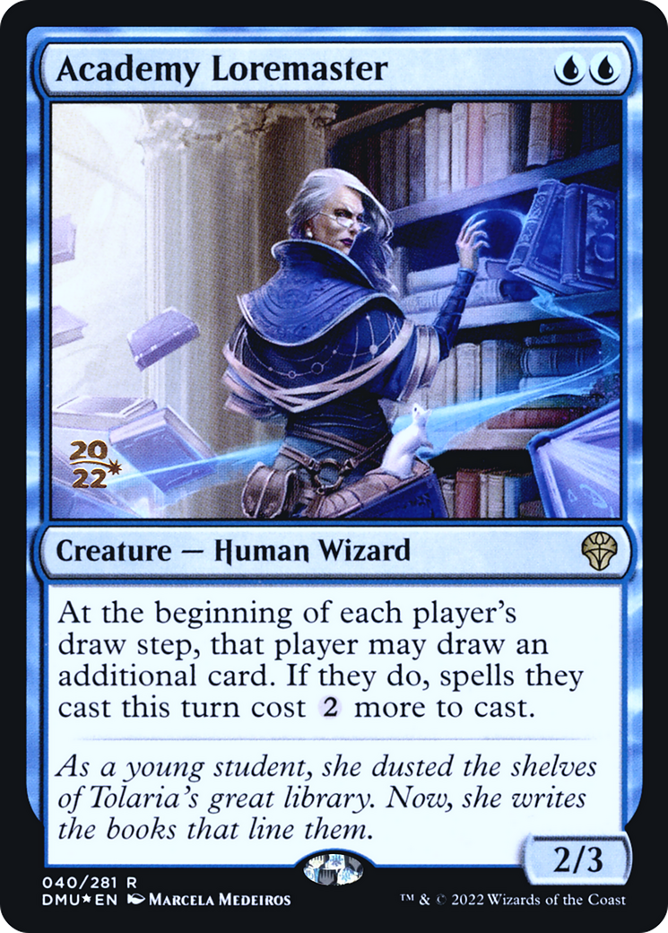 Academy Loremaster (PDMU-40S) - Dominaria United Promos Foil - Premium MTG Single from Wizards of the Coast - Just $0.13! Shop now at Game Crave Tournament Store