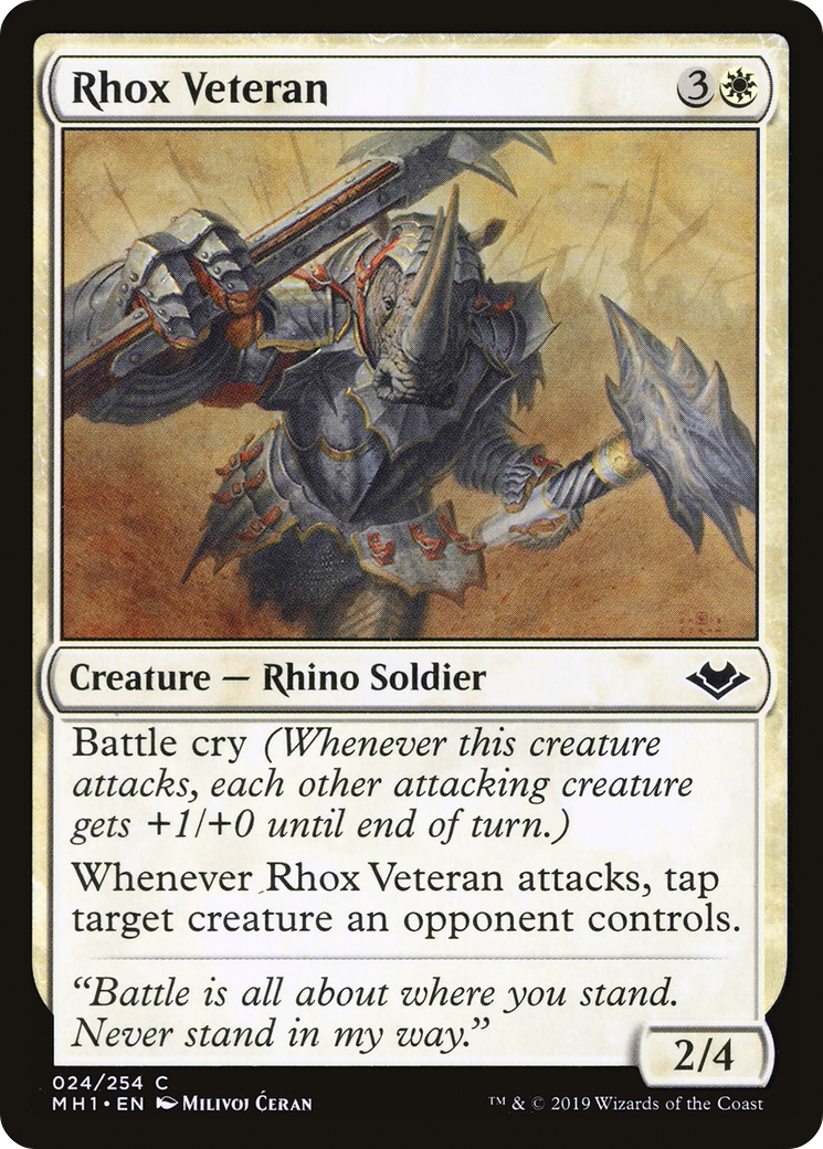 Rhox Veteran (MH1-024) - Modern Horizons - Premium MTG Single from Wizards of the Coast - Just $0.08! Shop now at Game Crave Tournament Store