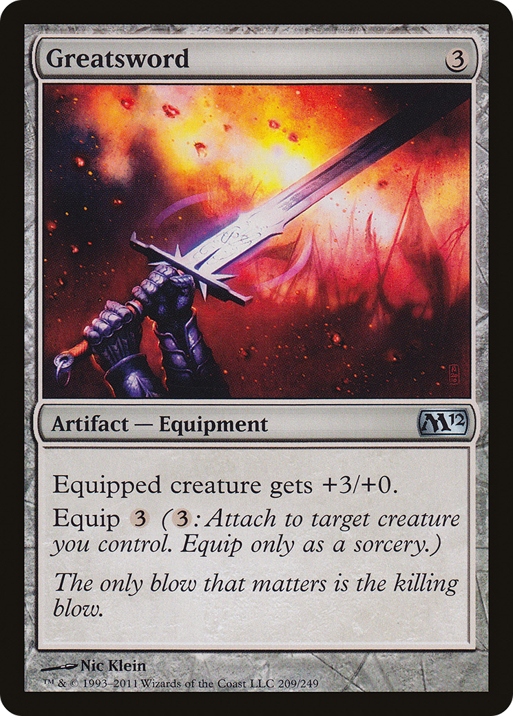 Greatsword (M12-209) - Magic 2012 Foil - Premium MTG Single from Wizards of the Coast - Just $0.29! Shop now at Game Crave Tournament Store