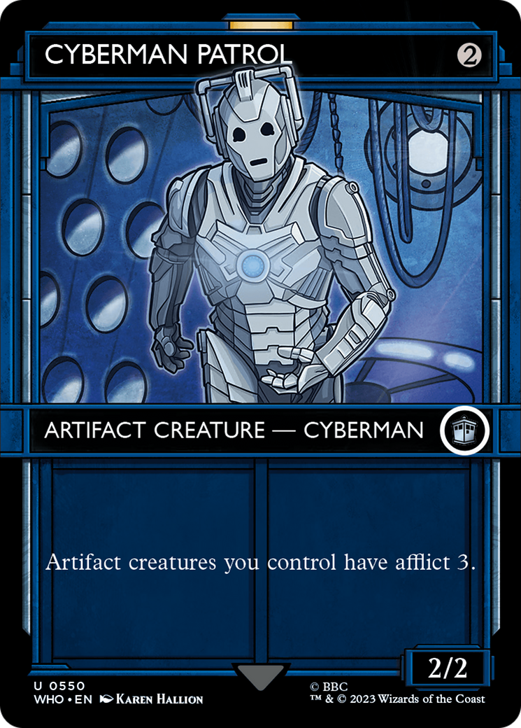 Cyberman Patrol (WHO-550) - Doctor Who: (Showcase) (Borderless) - Premium MTG Single from Wizards of the Coast - Just $1.09! Shop now at Game Crave Tournament Store