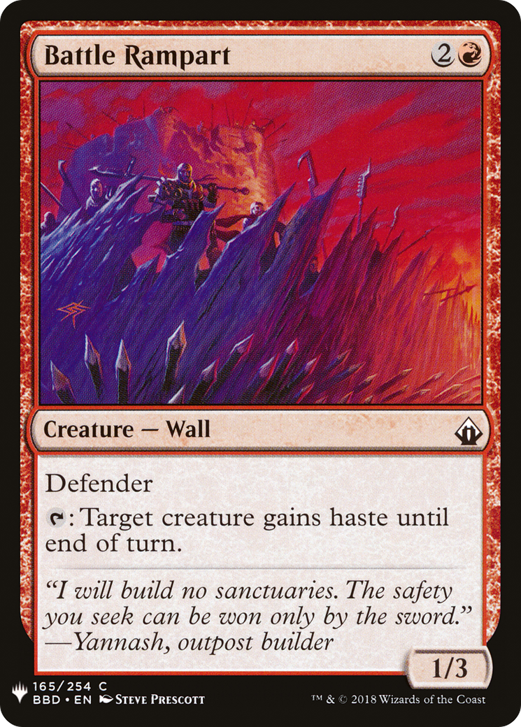 Battle Rampart (MB1-850) - Mystery Booster - Premium MTG Single from Wizards of the Coast - Just $0.08! Shop now at Game Crave Tournament Store