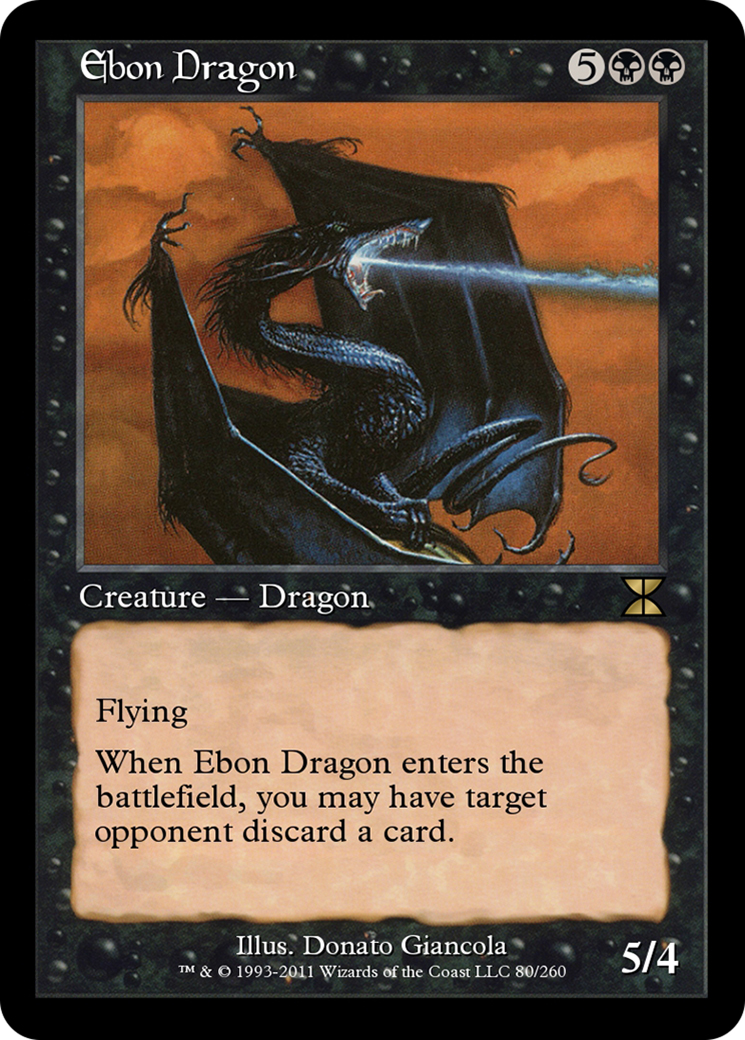 Ebon Dragon (ME4-080) - Masters Edition IV Foil - Premium MTG Single from Wizards of the Coast - Just $0! Shop now at Game Crave Tournament Store