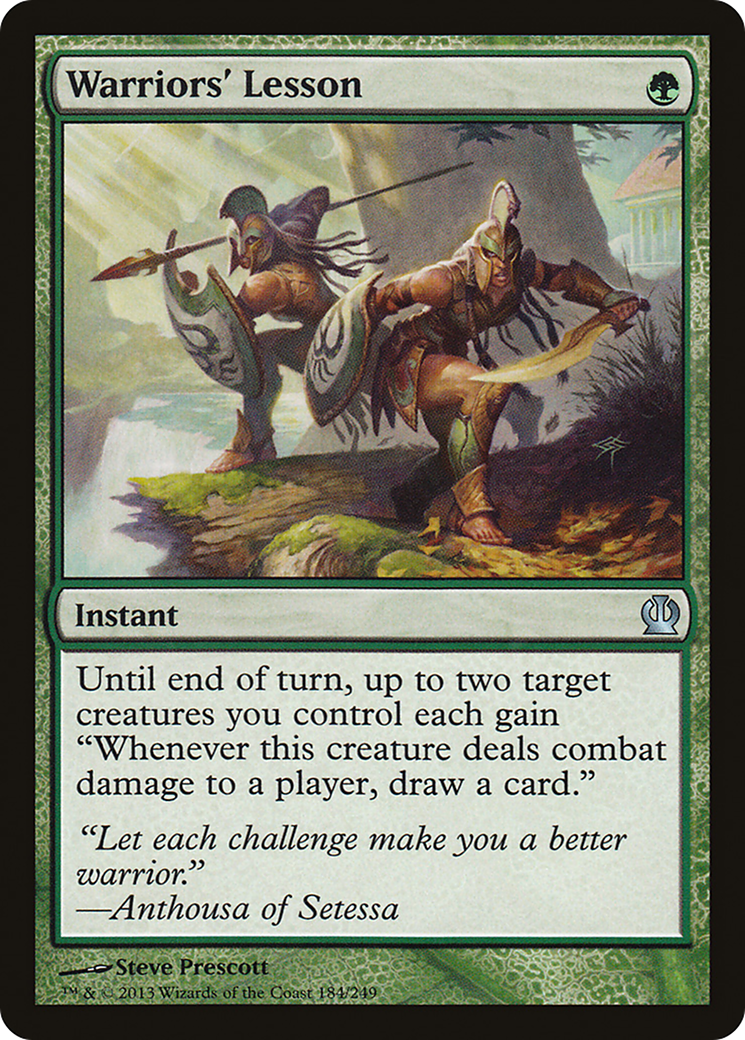 Warriors' Lesson (THS-184) - Theros - Premium MTG Single from Wizards of the Coast - Just $0.25! Shop now at Game Crave Tournament Store