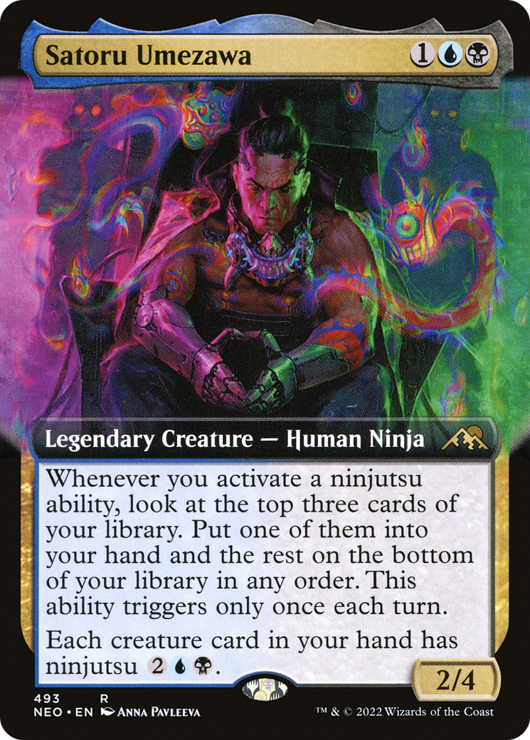 Satoru Umezawa (NEO-493) - Kamigawa: Neon Dynasty: (Extended Art) Foil - Premium MTG Single from Wizards of the Coast - Just $0.50! Shop now at Game Crave Tournament Store