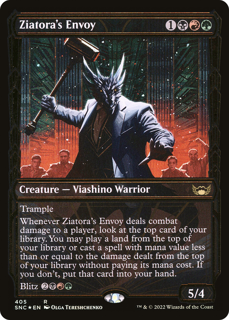 Ziatora's Envoy (SNC-405) - Streets of New Capenna: (Showcase) Foil - Premium MTG Single from Wizards of the Coast - Just $0.16! Shop now at Game Crave Tournament Store