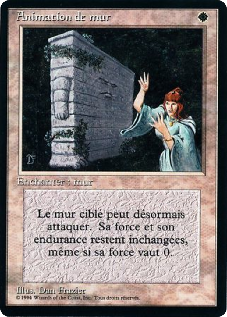 Animate Wall (FBB-001) - Foreign Black Border - Premium MTG Single from Wizards of the Coast - Just $0! Shop now at Game Crave Tournament Store