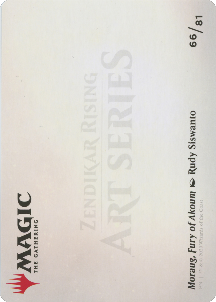 Moraug, Fury of Akoum // Moraug, Fury of Akoum (AZNR-066) - Zendikar Rising Art Series (Borderless) Foil - Premium MTG Single from Wizards of the Coast - Just $0! Shop now at Game Crave Tournament Store