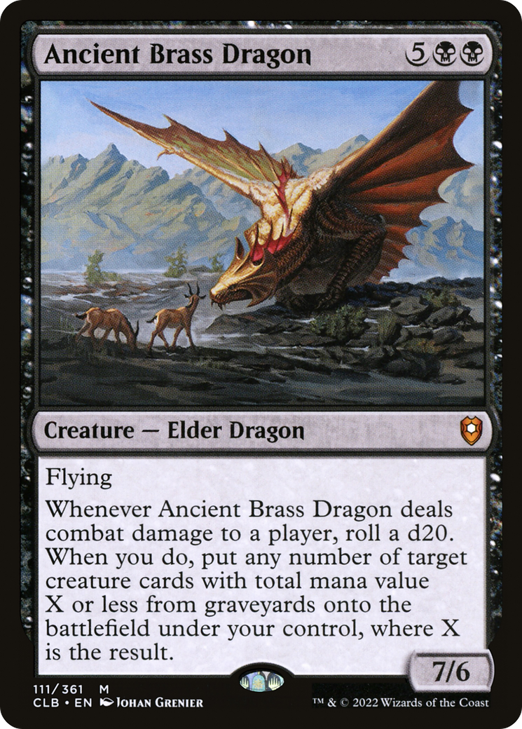 Ancient Brass Dragon (CLB-111) - Commander Legends: Battle for Baldur's Gate - Premium MTG Single from Wizards of the Coast - Just $23.30! Shop now at Game Crave Tournament Store