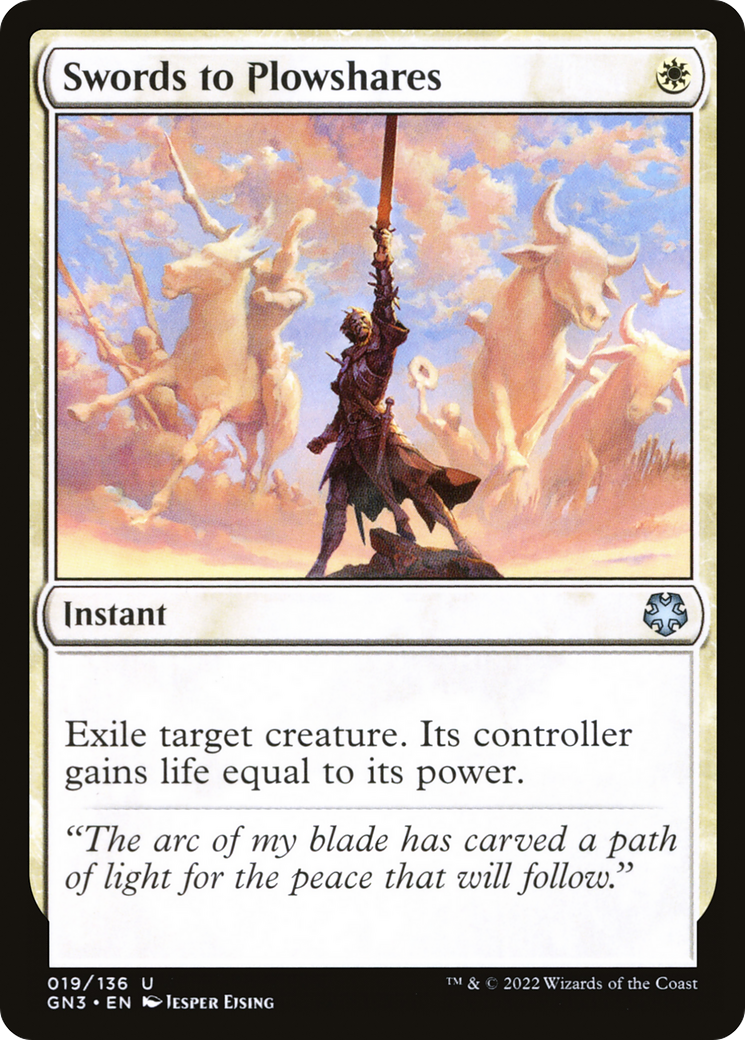 Swords to Plowshares (GN3-019) - Game Night: Free-for-All - Premium MTG Single from Wizards of the Coast - Just $0.32! Shop now at Game Crave Tournament Store