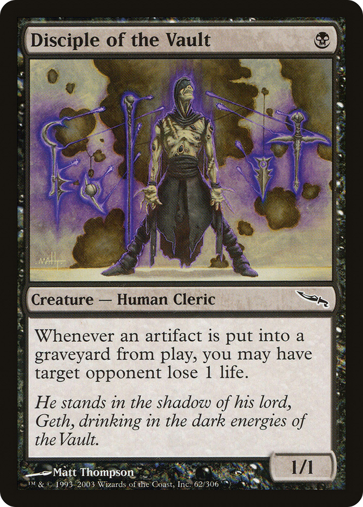 Disciple of the Vault (MRD-062) - Mirrodin Foil - Premium MTG Single from Wizards of the Coast - Just $3.14! Shop now at Game Crave Tournament Store