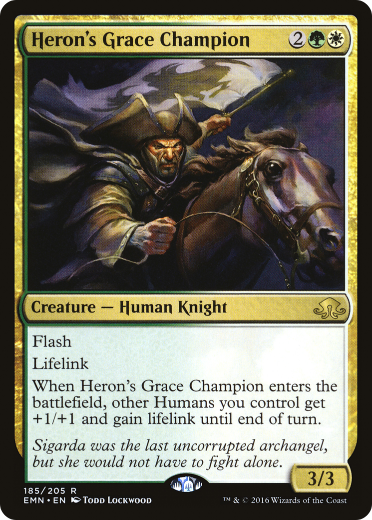 Heron's Grace Champion (EMN-185) - Eldritch Moon - Premium MTG Single from Wizards of the Coast - Just $0.08! Shop now at Game Crave Tournament Store