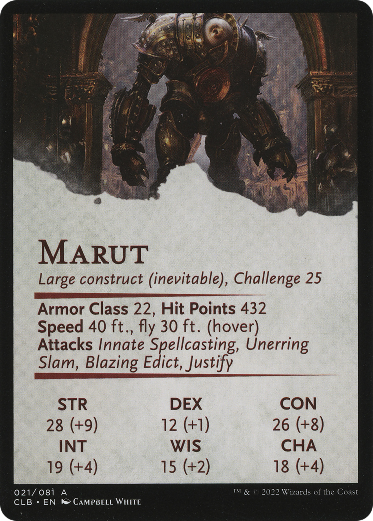 Marut // Marut (ACLB-021) - Battle for Baldur's Gate Art Series (Borderless) Foil - Premium MTG Single from Wizards of the Coast - Just $0! Shop now at Game Crave Tournament Store