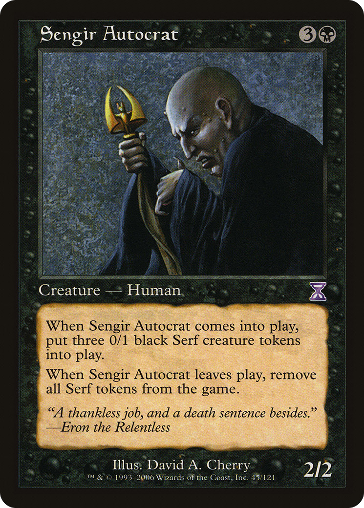 Sengir Autocrat (TSB-045) - Time Spiral Timeshifted - Premium MTG Single from Wizards of the Coast - Just $0.10! Shop now at Game Crave Tournament Store