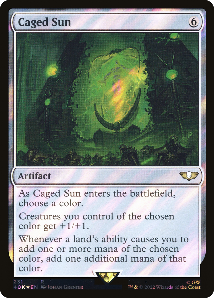 Caged Sun (40K-231★) - Warhammer 40,000 Commander Foil - Premium MTG Single from Wizards of the Coast - Just $1.74! Shop now at Game Crave Tournament Store