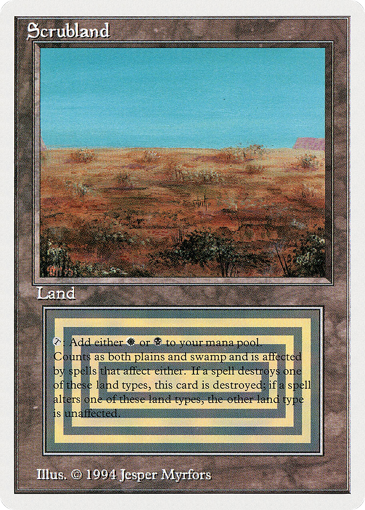 Scrubland (SUM-286) - Summer Magic / Edgar - Premium MTG Single from Wizards of the Coast - Just $0! Shop now at Game Crave Tournament Store