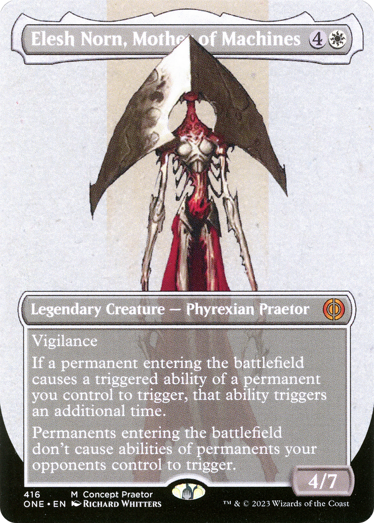 Elesh Norn, Mother of Machines (ONE-416) - Phyrexia: All Will Be One (Borderless) Foil - Premium MTG Single from Wizards of the Coast - Just $11.28! Shop now at Game Crave Tournament Store