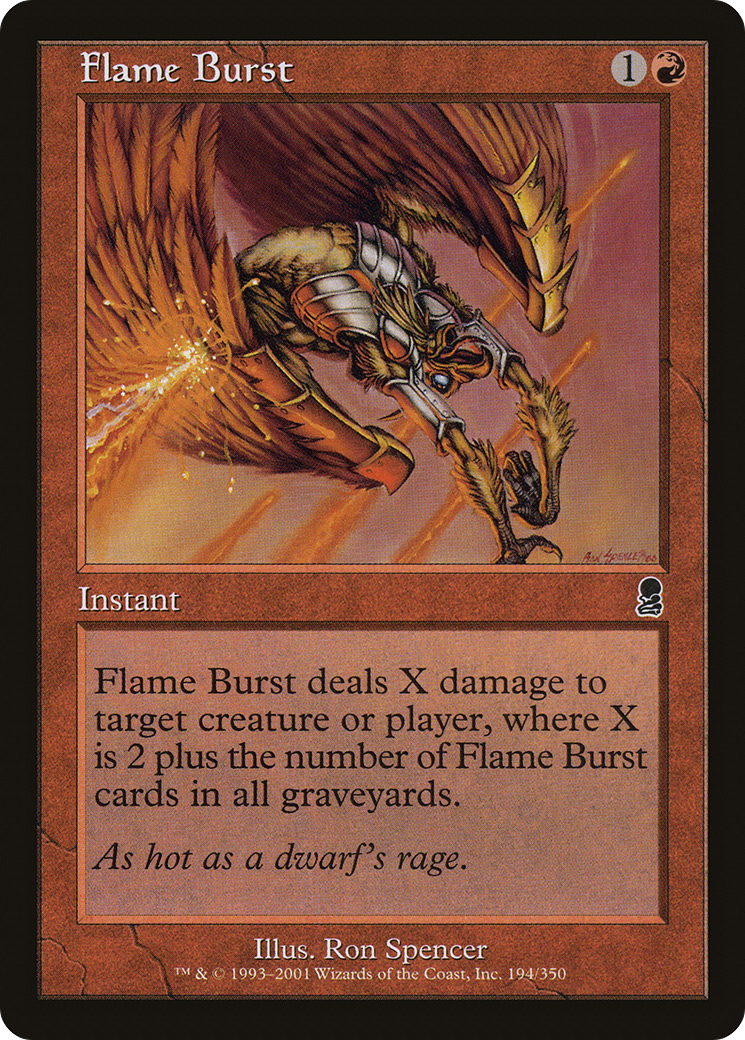 Flame Burst (ODY-194) - Odyssey - Premium MTG Single from Wizards of the Coast - Just $0.08! Shop now at Game Crave Tournament Store