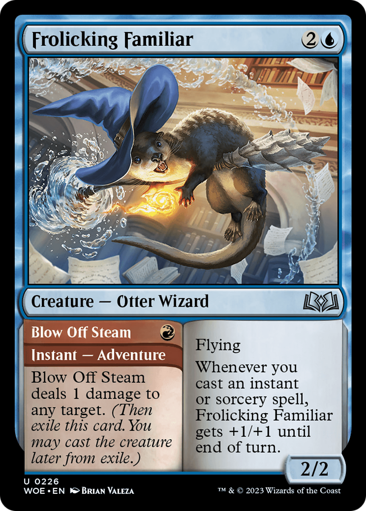 Frolicking Familiar // Blow Off Steam (WOE-226) - Wilds of Eldraine - Premium MTG Single from Wizards of the Coast - Just $0.08! Shop now at Game Crave Tournament Store