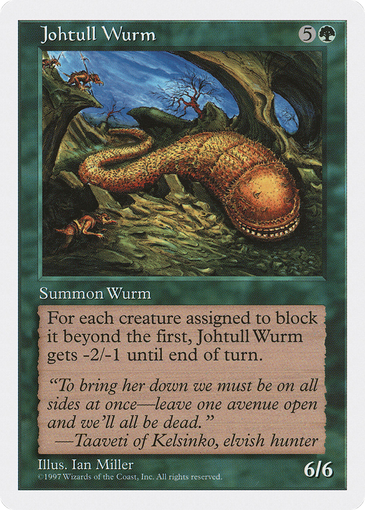 Johtull Wurm (5ED-306) - Fifth Edition - Premium MTG Single from Wizards of the Coast - Just $0.08! Shop now at Game Crave Tournament Store
