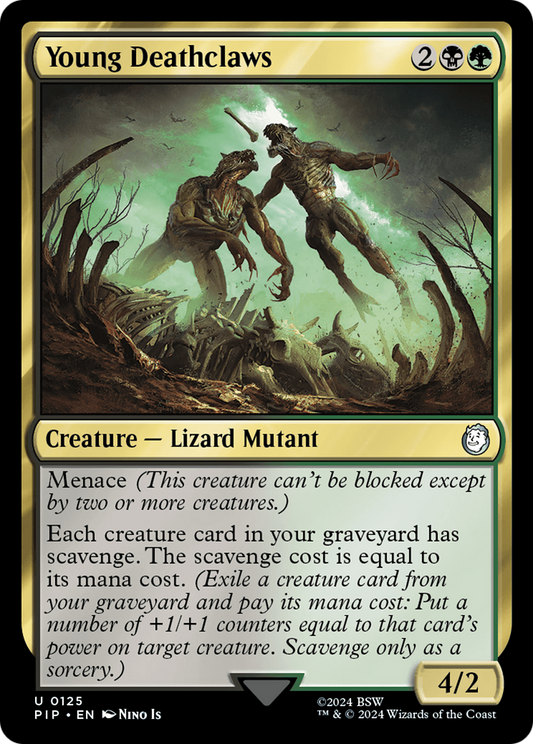 Young Deathclaws (PIP-125) - Fallout - Premium MTG Single from Wizards of the Coast - Just $0.25! Shop now at Game Crave Tournament Store