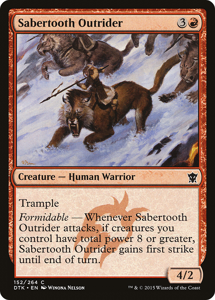 Sabertooth Outrider (DTK-152) - Dragons of Tarkir Foil - Premium MTG Single from Wizards of the Coast - Just $0.25! Shop now at Game Crave Tournament Store