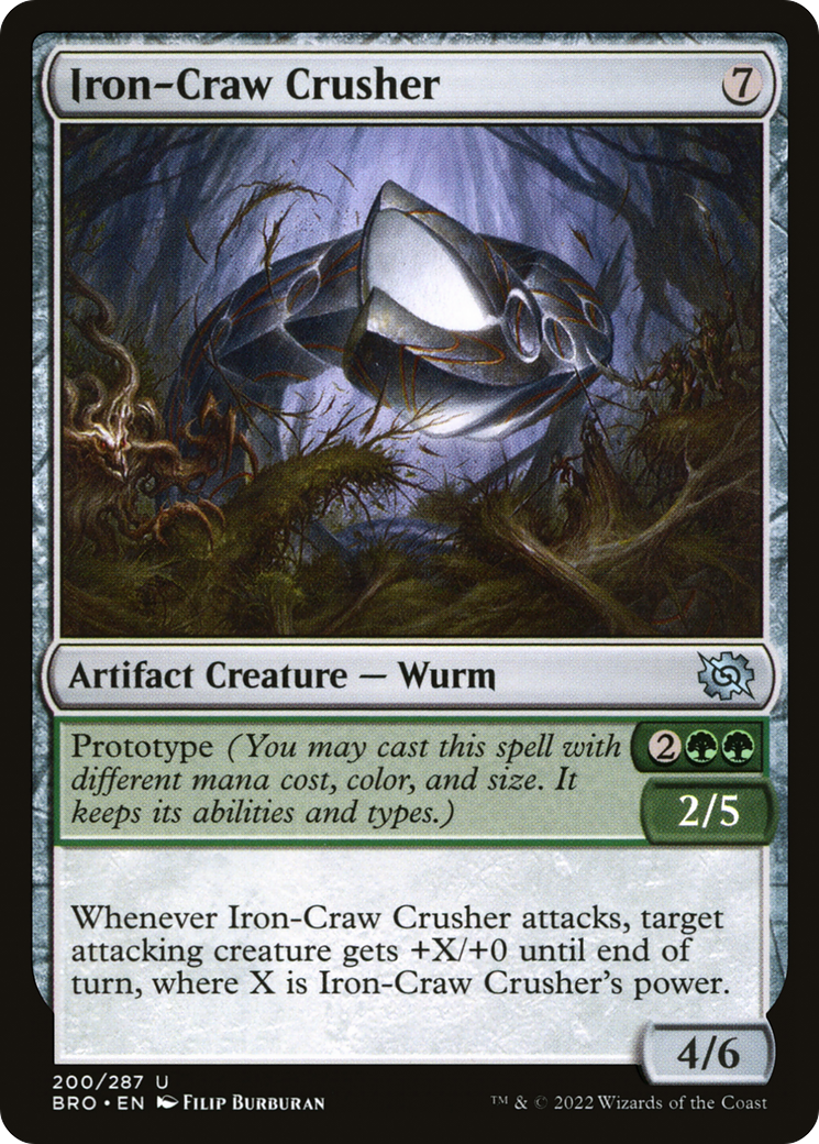 Iron-Craw Crusher (BRO-200) - The Brothers' War Foil - Premium MTG Single from Wizards of the Coast - Just $0.08! Shop now at Game Crave Tournament Store