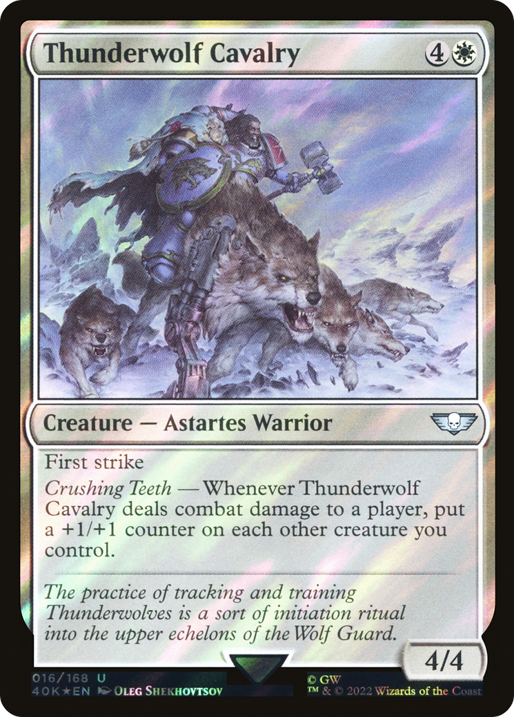 Thunderwolf Cavalry (40K-16★) - Warhammer 40,000 Commander Foil - Premium MTG Single from Wizards of the Coast - Just $0.08! Shop now at Game Crave Tournament Store