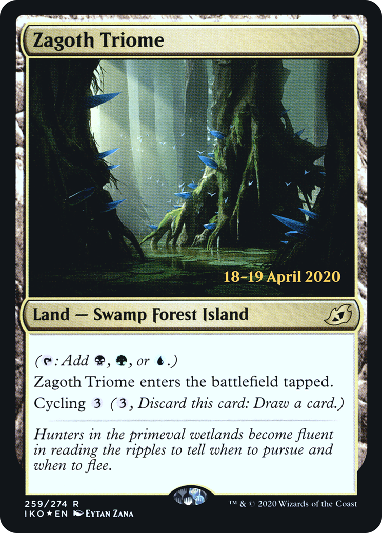 Zagoth Triome (PIKO-259S) - Ikoria: Lair of Behemoths Promos Foil - Premium MTG Single from Wizards of the Coast - Just $5.42! Shop now at Game Crave Tournament Store