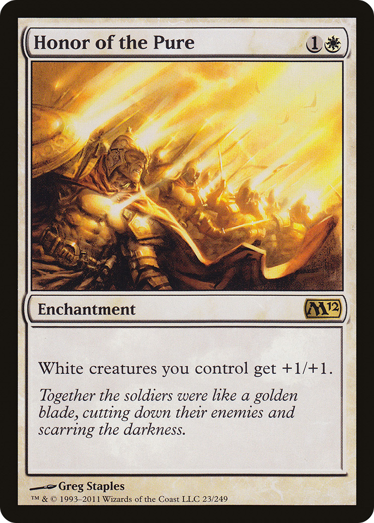 Honor of the Pure (M12-023) - Magic 2012 Foil - Premium MTG Single from Wizards of the Coast - Just $1.05! Shop now at Game Crave Tournament Store