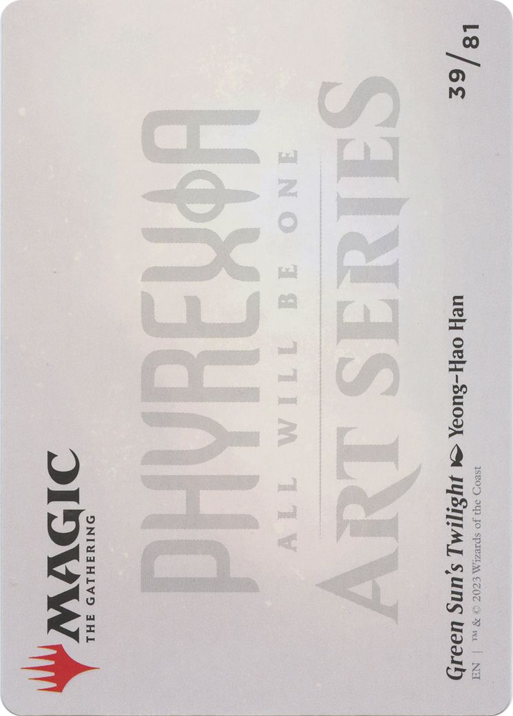 Green Sun's Twilight // Green Sun's Twilight (AONE-039) - Phyrexia: All Will Be One Art Series (Borderless) Foil - Premium MTG Single from Wizards of the Coast - Just $0! Shop now at Game Crave Tournament Store