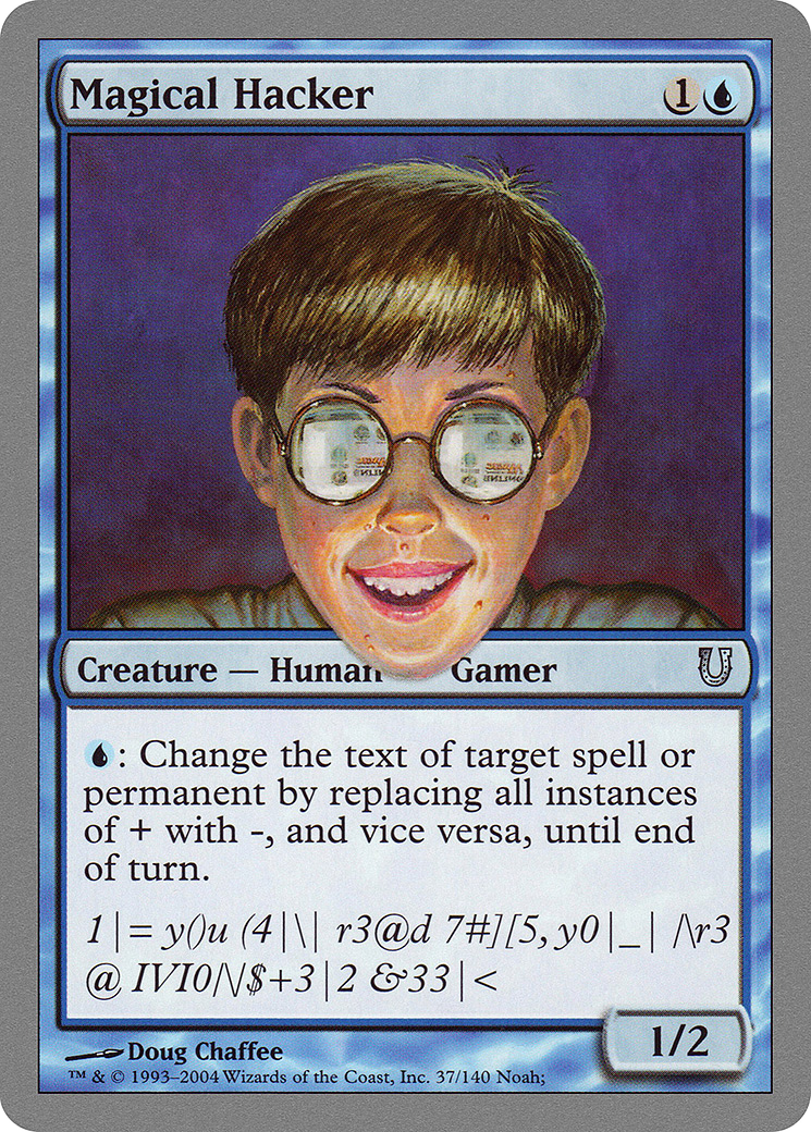 Magical Hacker (UNH-037) - Unhinged - Premium MTG Single from Wizards of the Coast - Just $0.38! Shop now at Game Crave Tournament Store