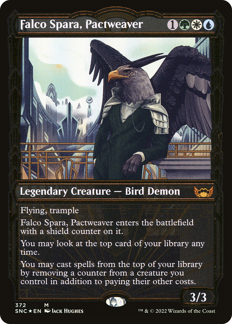 Falco Spara, Pactweaver (SNC-372) - Streets of New Capenna: (Showcase) Foil - Premium MTG Single from Wizards of the Coast - Just $24.90! Shop now at Game Crave Tournament Store