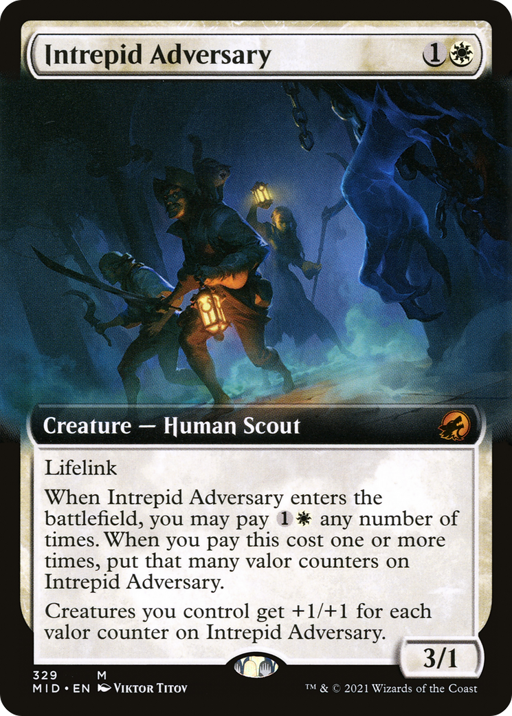 Intrepid Adversary (MID-329) - Innistrad: Midnight Hunt: (Extended Art) Foil - Premium MTG Single from Wizards of the Coast - Just $1.46! Shop now at Game Crave Tournament Store